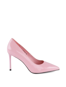 Жіночі туфлі лакові рожеві з гострим носком - фото  - Miraton