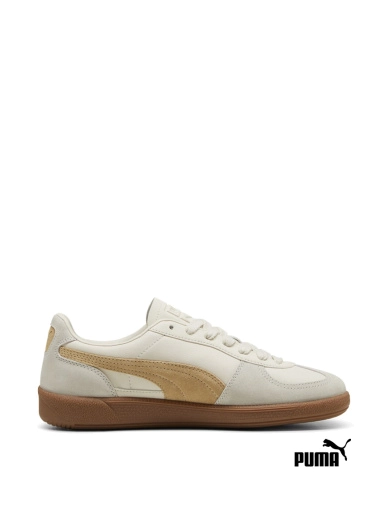 Жіночі кеди PUMA Palermo Lth Sneakers замшеві молочного кольору фото 1