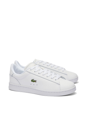 Женские кеды Lacoste кожаные белые - фото 2 - Miraton
