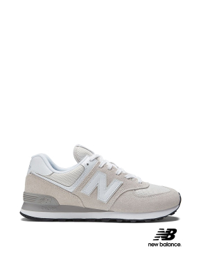 Женские кроссовки New Balance 574 замшевые серые - фото  - Miraton