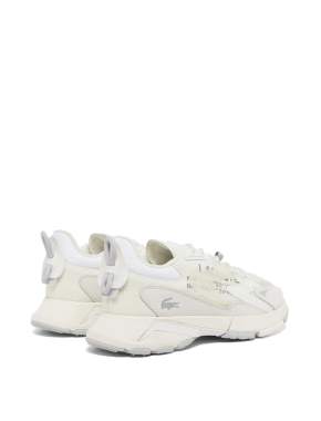 Женские кроссовки Lacoste кожаные белые - фото 3 - Miraton