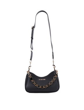Жіноча сумка через плече Love Moschino з екошкіри чорна - фото 6 - Miraton