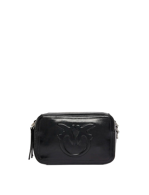 Женская сумка camera bag Pinko кожаная черная - фото 1 - Miraton