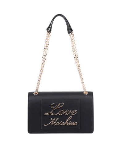 Сумка Love Moschino кросс-боди черная из экокожи с логотипом фото 1