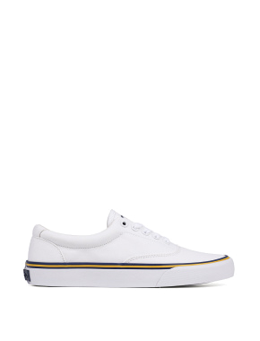 Мужские кеды Polo Ralph Lauren из ткани белые - фото  - Miraton