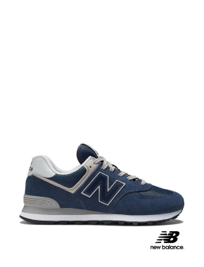 Чоловічі кросівки New Balance 574 замшеві сині - фото 1 - Miraton