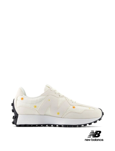 Жіночі кросівки New Balance 327 замшеві білі фото 1