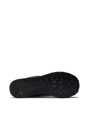 Чоловічі кросівки New Balance 574 замшеві сині - фото 5 - Miraton