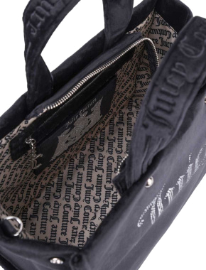 Жіноча сумка тоут Juicy Couture тканинна чорна - фото 6 - Miraton