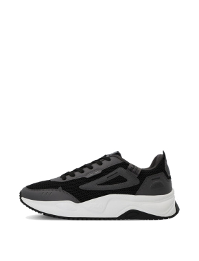 Мужские кроссовки FILA из искусственной кожи черные - фото 2 - Miraton