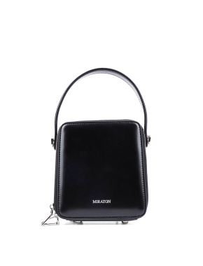 Жіноча сумка camera bag MIRATON шкіряна чорна - фото 1 - Miraton