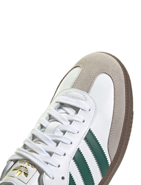 Мужские кеды Adidas Samba кожаные белые - фото 7 - Miraton
