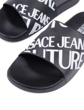 Чоловічі шльопанці VERSACE JEANS COUTURE чорні гумові - фото 4 - Miraton