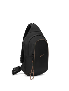 Чоловіча сумка слінг Nike тканинна чорна - фото 3 - Miraton