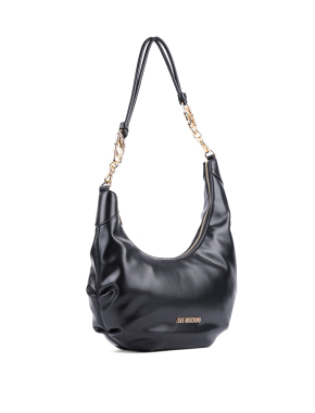 Женская сумка хобо Love Moschino из экокожи черная - фото 2 - Miraton