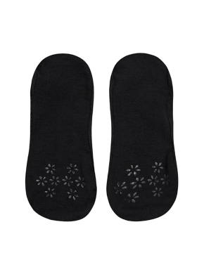 Жіночі сліди Legs 730 Laser Cut Rib Silicone чорні - фото 2 - Miraton