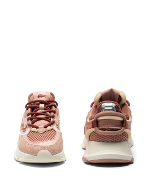 Женские кроссовки Lacoste L003 Neo велюровые розовые - фото 5 - Miraton