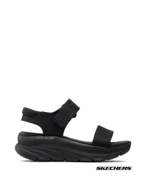Жіночі сандалі Skechers D'Lux Walker тканинні чорні - фото 1 - Miraton