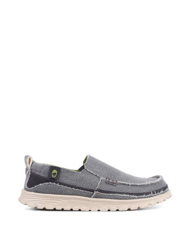 Чоловічі туфлі Hodaki тканинні сірі (Boatswain Jute2 Dark Grey) фото 1