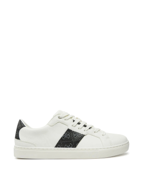 Чоловічі кеди Guess з екошкіри білі - фото  - Miraton