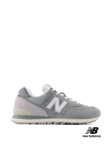 Мужские кроссовки New Balance 574 кожаные серые фото 1