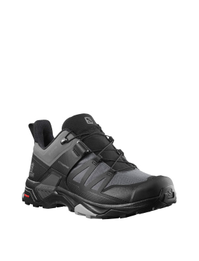 Мужские кроссовки Salomon X ULTRA 4 GTX из искусственной кожи серые - фото 1 - Miraton
