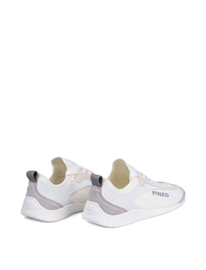 Женские кроссовки Pinko кожаные бежевые - фото 4 - Miraton
