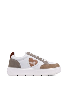 Жіночі кеди Love Moschino шкіряні білі - фото  - Miraton