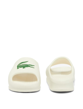 Женские шлепанцы Lacoste резиновые белые - фото 5 - Miraton