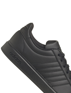 Чоловічі кеди Adidas Grand Court Cloudfoam Comfort з екошкіри чорні - фото 7 - Miraton