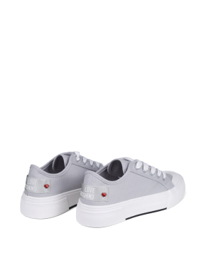 Жіночі кеди Love Moschino тканинні рисового кольору - фото 4 - Miraton