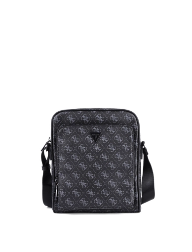 Чоловіча сумка месенджер Guess з екошкіри чорна (HMMILO P4260) фото 1