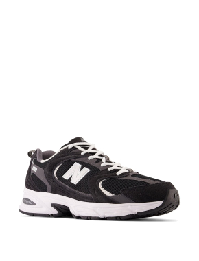 Чоловічі кросівки New Balance 530 замшеві чорні - фото 3 - Miraton