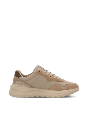 Женские кроссовки Kappa Selecto 4.0 из экокожи бежевые - фото 5 - Miraton