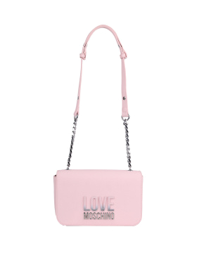 Жіноча сумка крос-боді Love Moschino з екошкіри молочного кольору - фото 4 - Miraton