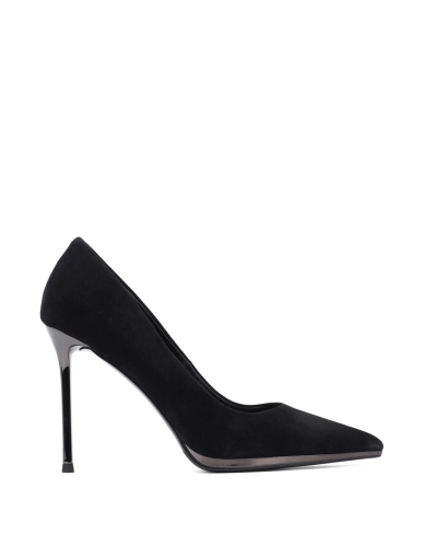 Жіночі туфлі човники MiaMay велюрові чорні фото 1
