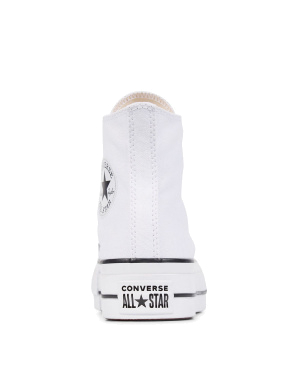 Жіночі кеди Converse Chuck Taylor All Star Platform High Top тканинні білі - фото 3 - Miraton