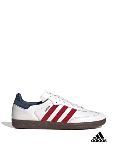 Женские кеды Adidas Samba кожаные белые фото 1