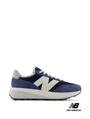 Чоловічі кросівки New Balance 370 замшеві сині - фото 1 - Miraton
