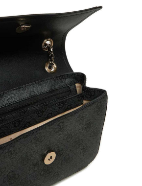 Жіноча сумка крос-боді Guess з екошкіри бежева з ланцюжком - фото 4 - Miraton