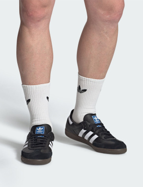 Чоловічі кеди Adidas Samba шкіряні чорні - фото 9 - Miraton
