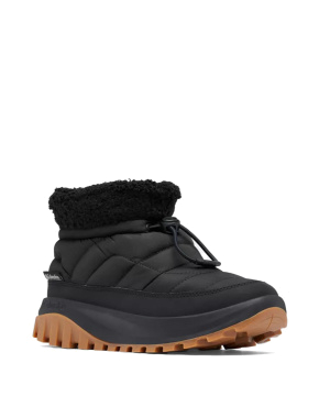 Женские ботинки Columbia Snowtrot Shorty тканевые черные с подкладкой из искусственного меха - фото 1 - Miraton