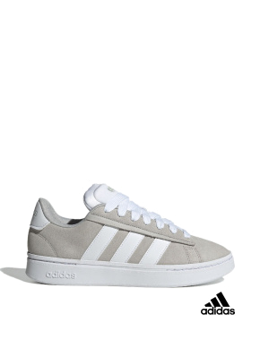 Мужские кеды Adidas Grand Court Alpha замшевые серые - фото  - Miraton