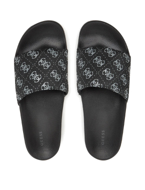 Чоловічі шльопанці Guess гумові чорні чоловічі - фото 4 - Miraton