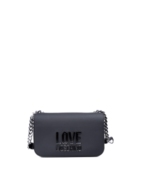 Жіноча сумка крос-боді Love Moschino з екошкіри чорна - фото 1 - Miraton