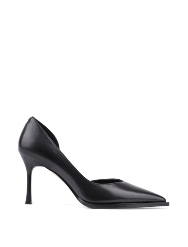 Женские туфли-лодочки дорсей MIRATON кожаные черные фото 1