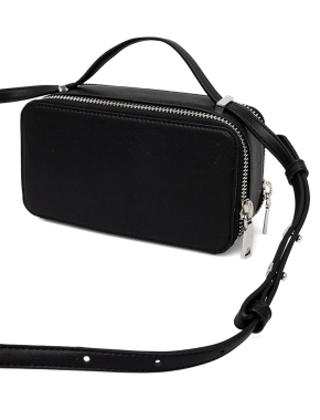 Женская сумка camera bag DKNY из экокожи черная с логотипом - фото 3 - Miraton