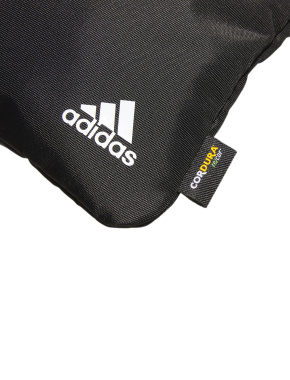 Мужская сумка мессенджер Adidas тканевая черная с логотипом - фото 5 - Miraton