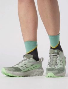 Женские кроссовки Salomon из ткани зеленые - фото  - Miraton