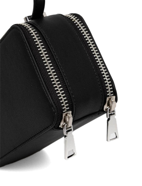 Женская сумка camera bag DKNY из экокожи черная с логотипом - фото 4 - Miraton